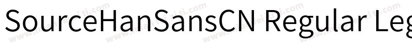 SourceHanSansCN Regular LegacySans字体转换
